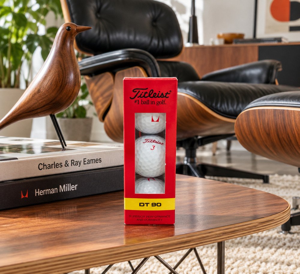 Eames Herman Miller Titleist DT 90 Golf Balls Set of 3 New In Box USA Rare Promo